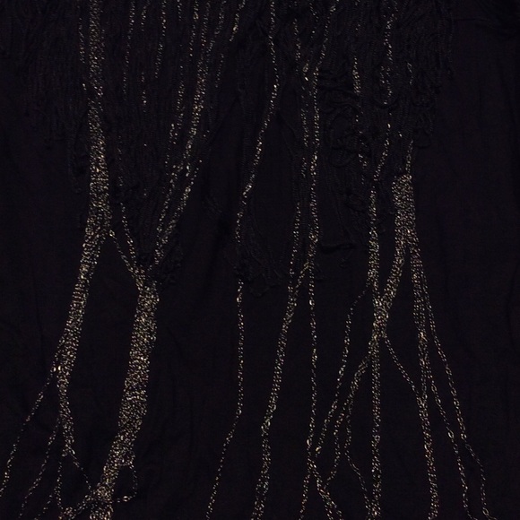 Jaloux sheer, black, loose tank top, size S - Picture 3 of 3